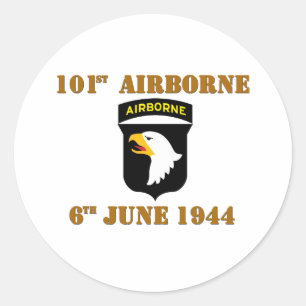 Sticker Rond 101st Airborne D-Day Normandy