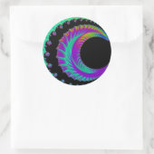 Sticker Rond 108-47 croissant de lune bleu et pourpre (Sac)