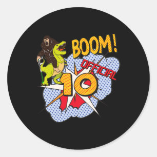 Sticker Rond 10 Ancien Laser-tag Jeu Gamer Drapeau 10.