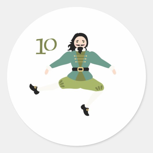 Sticker Rond 10 seigneurs qui sautent (Devant)
