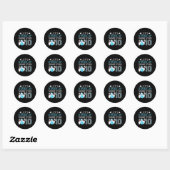 Sticker Rond 10e anniversaire Bowling Boy 10 ans Old Bowlin (Feuille)
