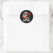 Sticker Rond 10e anniversaire Boy Bowling C'est comment je roul (Sac)