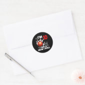 Sticker Rond 10e anniversaire Boy Bowling C'est comment je roul (Enveloppe)