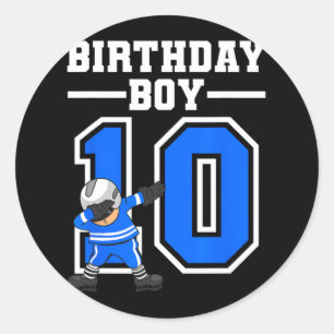 Sticker Rond 10e anniversaire Cadeau Dix anniversaire de hockey