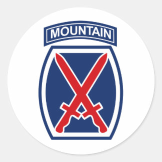 Sticker Rond 10e division de montagne