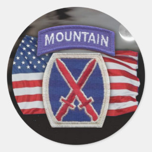 Sticker Rond 10e patchs de montagne scrapbooking vétérans iraq