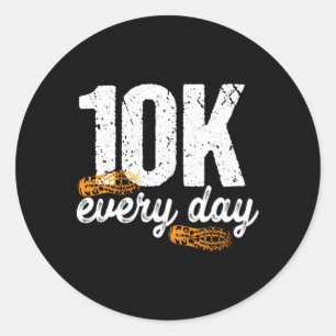 Sticker Rond 10K Chaque Jour 10000 Étapes Objectifs de santé Fi