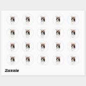 Sticker Rond 10th wedding anniversary photo name couple Romanti (Feuille)