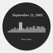 Sticker Rond 11/09 Vector Memorial (Devant)