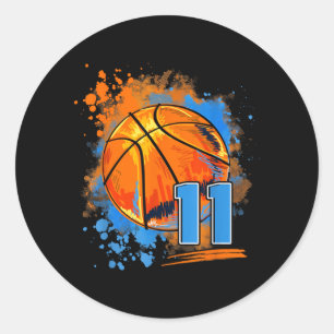 Sticker Rond 11 ans 11e anniversaire baseball