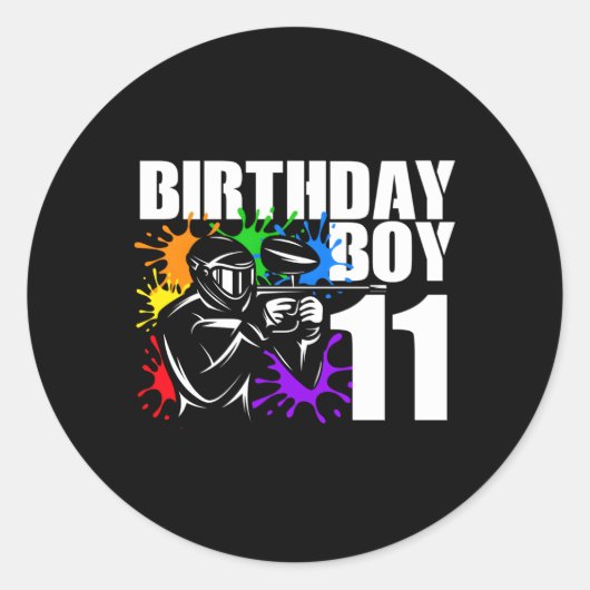 Sticker Rond 11 Paintball Py 11E Pour (Devant)