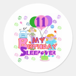 Sticker Rond 11e anniversaire de fête
