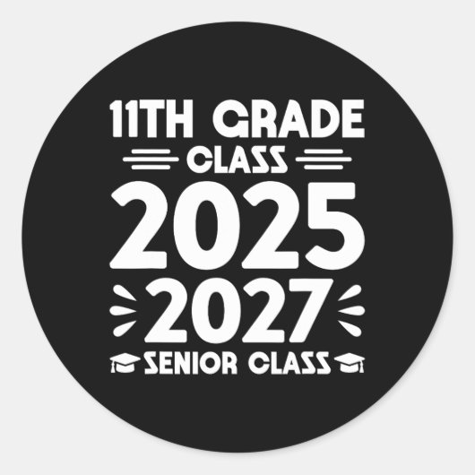 Sticker Rond 11E Grade Cl De 2025 Future Cl Senior De 2027 (Devant)