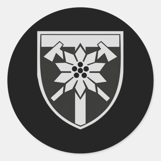 Sticker Rond 128th Mountain Ault Brigade (ukraine) Ukrainian Mi (Devant)