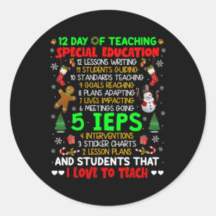 Sticker Rond 12 jours d'enseignement spécialisé Ieps Sped Te
