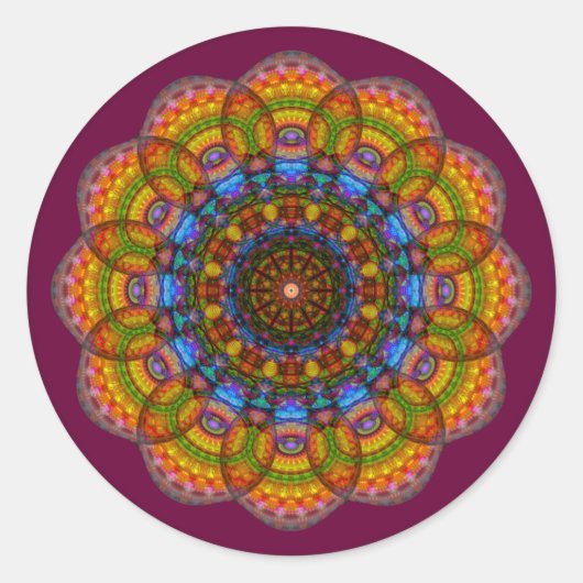 Sticker Rond 12 Yeux Mandala (Devant)