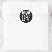 Sticker Rond 12e anniversaire Astronaut Bruh Im 12 ans naissanc (Sac)
