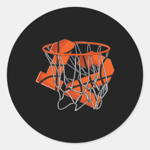 Sticker Rond 12e anniversaire Basketball enfants