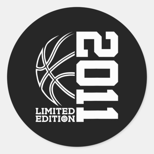 Sticker Rond 12e anniversaire Basketball Limited Edition 2011 (Devant)