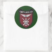 Sticker Rond 138th Avn Co - RR Vietnam (Sac)