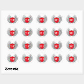 Sticker Rond 13.1 Bouclier demi-marathon (Feuille)
