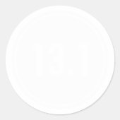 Sticker Rond 13.1 Half Marathon Running (Devant)