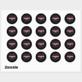 Sticker Rond 13 ans Coquette rose Bow Officielle Adolescent 13 (Feuille)
