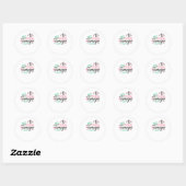 Sticker Rond 13 Cadeau Officiel Adolescent Filles Anniversaire (Feuille)