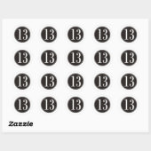 Sticker Rond #13 Cercle noir (devant) (Feuille)
