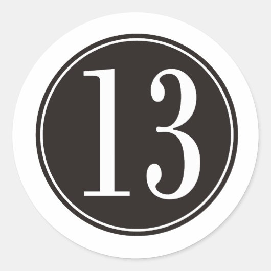 Sticker Rond #13 Cercle noir (devant) (Devant)