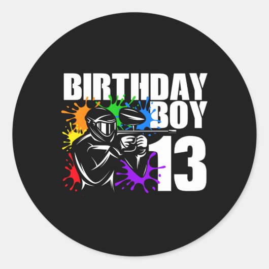 Sticker Rond 13 Paintball Py 13E Pour (Devant)