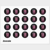 Sticker Rond 13E 13 Ans Nager (Feuille)
