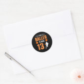 Sticker Rond 13e anniversaire Bysketbyll - Ce Byller est mainte (Enveloppe)