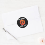 Sticker Rond 13e anniversaire Bysketbyll Fan 13 ans Officiel (Enveloppe)