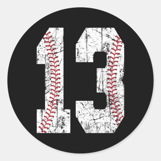 Sticker Rond 13E Baseball 13 Troisième (Devant)