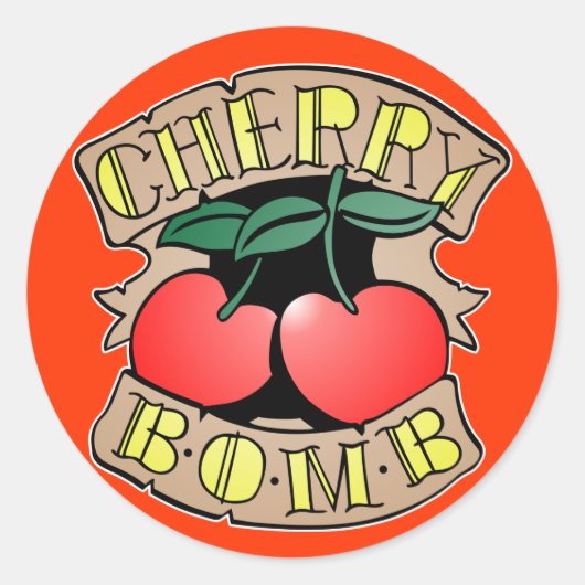 Sticker Rond 1413032011 Cherry Bomb Inverso (Rocker & Kustom) (Devant)