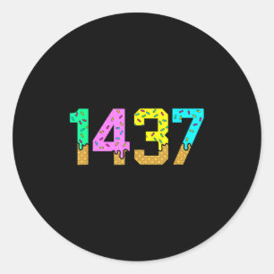 Sticker Rond 1437 Je t'aime pour toujours Mème Crème glacée dou