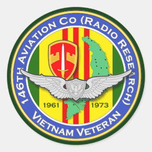 Sticker Rond 146th Avn Co rr 2b - asa Vietnam