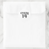 Sticker Rond 14 conceptions folles d'anniversaire (Sac)