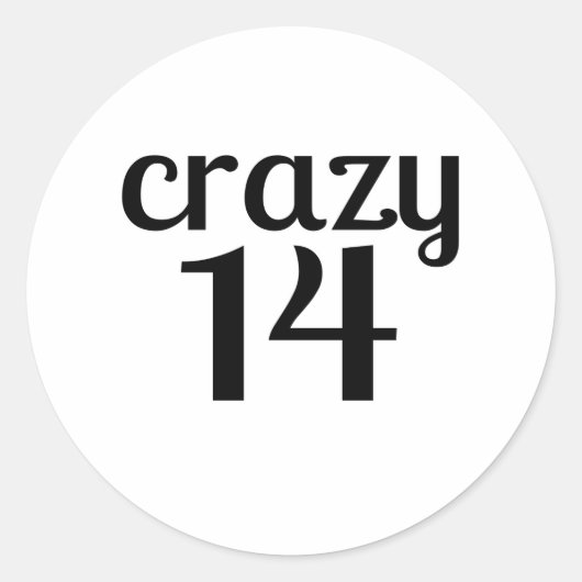 Sticker Rond 14 conceptions folles d'anniversaire (Devant)
