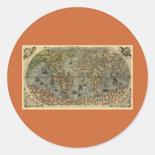 Sticker Rond 1565 Ferando Berteli (Fernando Bertelli) Carte du (Devant)