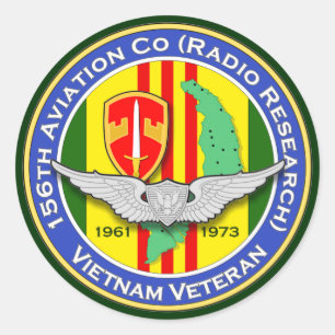 Sticker Rond 156th Avn Co rr 2b - asa Vietnam