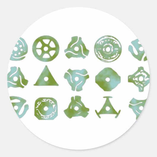 Sticker Rond 15 45 adaptateurs ou inserts d'enregistrement (Devant)