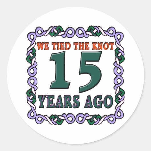Sticker Rond 15e anniversaire (Devant)