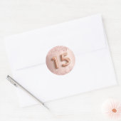 Sticker Rond 15e anniversaire quinceanera blush rose parties sc (Enveloppe)
