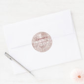 Sticker Rond 15e anniversaire quinceanera rose or parties scint (Enveloppe)