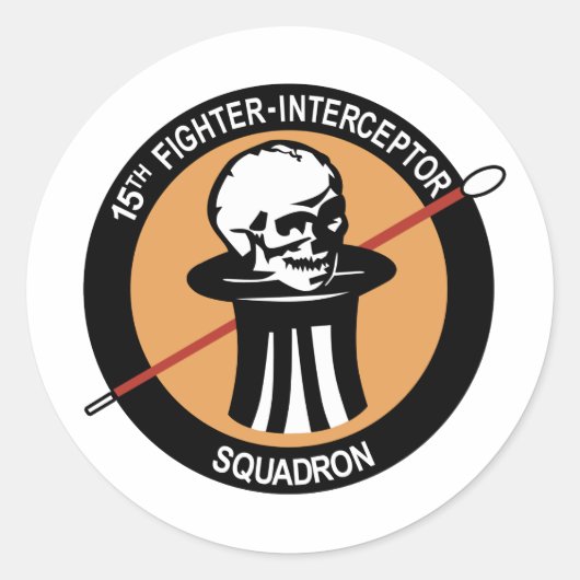 Sticker Rond 15e Escadron d'intercepteur de chasse (Devant)