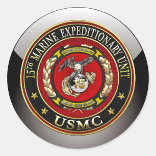 Sticker Rond 15e unité expéditionnaire maritime (15e UEM) [3D]