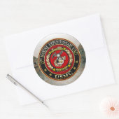 Sticker Rond 15e unité expéditionnaire maritime (15e UEM) [3D] (Enveloppe)