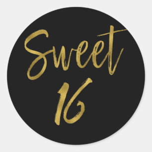 Sticker Rond 16 ans   SWEET SIXTEEN